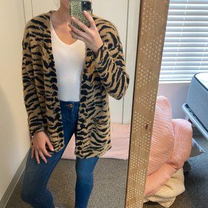 Molly Green Zebra Print Cardigan